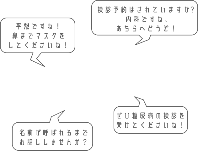 医療現場用アプリにおけるロボットの会話例